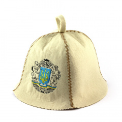 Банна шапка Luxyart Герб України Білий (LA-371) Тернопіль