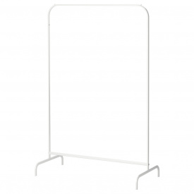 Вешалка стойка для одежды IKEA MULIG 151х99х46 см Белая (601.794.34)
