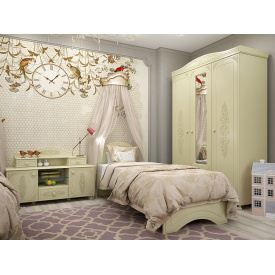 Cпальня для девочки Мебель UA Белль Ассоль прованс кантри санти МДФ 19 мм + ДСП 18 мм Ваниль (42522)