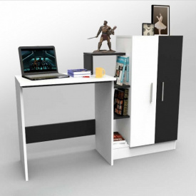 Комп'ютерний стіл Comfy Home ZC-1 Комфорт білий/чорний