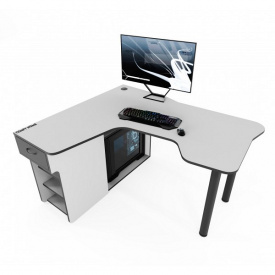 Геймерський ігровий стіл Comfy Home Kano-2 білий/чорний