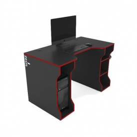 Геймерський стіл ZEUS TRON-4 чорний/червоний