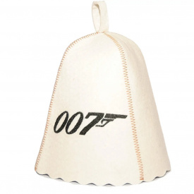 Банная шапка Luxyart "Агент 007" One size белый (LA-995)