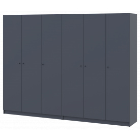 Шкаф распашный для одежды Doros Промо Графит 3+3 ДСП 270х48х204 (42005070)