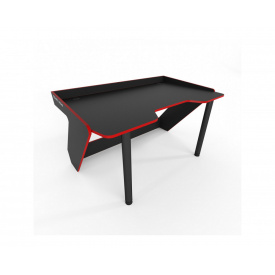 Геймерский игровой стол Comfy Home Kronika черный+красный