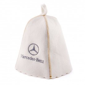 Банная шапка Luxyart Mercedes Белый (LA-445)