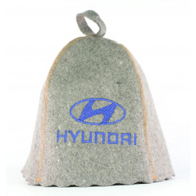 Банная шапка Luxyart "Hyundai" натуральный войлок серый (LA-981)