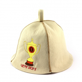Банная шапка Luxyart Чемпион Белый (LA-404)