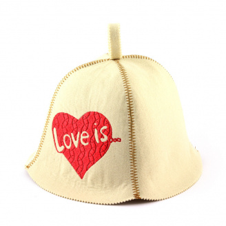 Банная шапка Luxyart Love is Белый (LA-409)