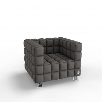 Мягкое кресло KULIK SYSTEM NEXUS Ткань 1 Серебристый (hub_sXNH75917)