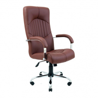 Офісне крісло керівника Richman Hermes VIP Хром M3 MultiBlock Натуральна Шкіра Lux Італія Коричневий