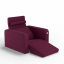 Мягкое кресло KULIK SYSTEM PLEASURE Ткань Целый Розовый (hub_yToS41073) Херсон