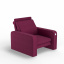 Мягкое кресло KULIK SYSTEM PLEASURE Ткань Целый Розовый (hub_yToS41073) Житомир