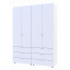 Распашной шкаф для одежды Гелар комплект Doros Белый 2+2 ДСП 155х49,5х203,4 (42002117) Одесса