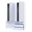 Шафа для одягу Гелар комплект Doros Білий 2+2 ДСП 155х49,5х203,4 (42002117) Тернопіль