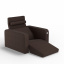 Мягкое кресло KULIK SYSTEM PLEASURE Ткань Целый Шоколадный (hub_MHHy41119) Запорожье