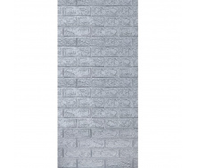 Самоклеюча 3D панель Sticker Wall SW-00001445 Під срібну цеглу в рулоні 3080x700x3мм