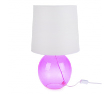 Настольная лампа в современном стиле с абажуром Brille 60W TL-180 Розовый