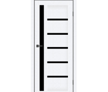 Дверное полотно MS Doors ORLEAN 60см арктик черное стекло