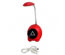 Лампа-ночник настольная светодиодная на аккумуляторе Hoz Игра в Кальмара треугольник 750 mAh Красный (2372-11)