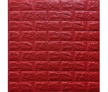 Декоративная 3D панель самоклейка под кирпич Красный Sticker Wall 700x770x7мм (008-7)
