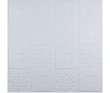 Самоклеюча панель 3D 3D Loft HP-HC01-3 Біла орнамент 700x700x3мм