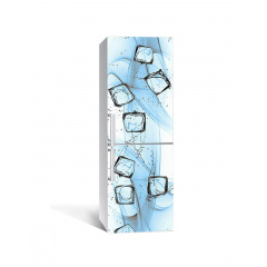 Наклейка на холодильник Zatarga «Вода со льдом» 650х2000 мм виниловая 3Д наклейка декор на кухню самоклеящаяся Харьков