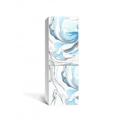 Наклейка на холодильник Zatarga «Бирюзовые волны» 650х2000 мм виниловая 3Д наклейка декор на кухню Дубно