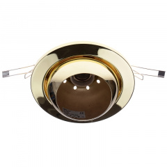 Поворотный точечный светильник Brille 60W Рыбий глаз Латунь 161015 Сумы