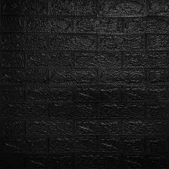 Декоративная 3D панель самоклейка Sticker Wall под кирпич Черный 700x770x3мм (019-3) Чернігів