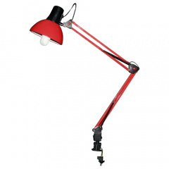 Настольная лампа в современном стиле на струбцине Brille 40W MTL-07 Красный Кропивницкий