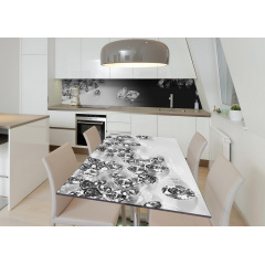 Наклейка 3Д виниловая на стол Zatarga «Пара кристаллов» 650х1200 мм для домов, квартир, столов, кофейн, кафе Дубно