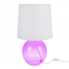 Настольная лампа в современном стиле с абажуром Brille 60W TL-180 Розовый Вінниця
