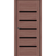 Дверне полотно MS Doors TEXAS 90 см Дуб класичний чорне скло Миколаїв