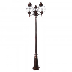 Уличный фонарь Brille 60W GL-103 Черный в классическом стиле Ровно