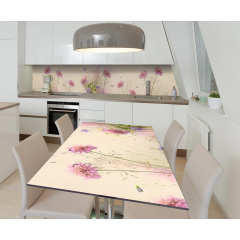 Наклейка 3Д виниловая на стол Zatarga «Розовое мерцание» 650х1200 мм для домов, квартир, столов, кофейн, кафе Ивано-Франковск