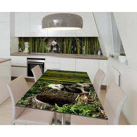 Наклейка 3Д вінілова на стіл Zatarga «Бамбуковий привіт» 650х1200 мм для будинків, квартир, столів, кав'ярень, кафе
