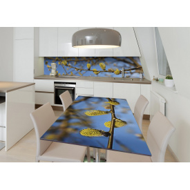 Наклейка 3Д вінілова на стіл Zatarga «Дихання весни» 650х1200 мм для будинків, квартир, столів, кав'ярень, кафе