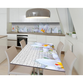 Наклейка 3Д виниловая на стол Zatarga «Ласковое изящество» 600х1200 мм для домов, квартир, столов, кофейн,