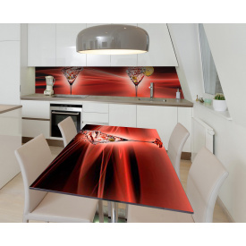 Наклейка 3Д виниловая на стол Zatarga «Настоящий мартини» 650х1200 мм для домов, квартир, столов, кофейн, кафе