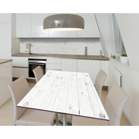 Наклейка 3Д вінілова на стіл Zatarga «Біла дошка» 600х1200 мм для будинків, квартир, столів, кав'ярень
