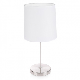 Настольная лампа минимализм с абажуром Brille 60W TL-183 Никель для дома