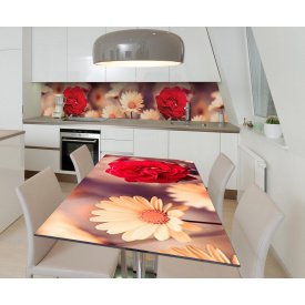 Наклейка виниловая на стол Zatarga "Цветы в фокусе" 650х1200 мм