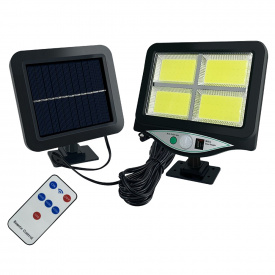 Уличный светильник фонарь на солнечной батареи с датчиком движения и пультом Solar BK-128-4COB аккумуляторный 2400мАч