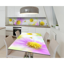 Наклейка 3Д вінілова на стіл Zatarga «Сонячне щастя» 600х1200 мм для будинків, квартир, столів, кав'ярень, кафе