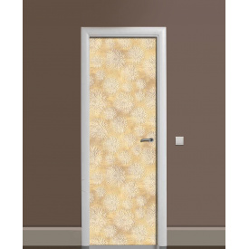 Наклейка на дверь Zatarga «Песчаные астры» 650х2000 мм виниловая 3Д наклейка декор самоклеящаяся