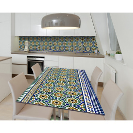Наклейка 3Д вінілова на стіл Zatarga «Мароккансі мотиви» 650х1200 мм для будинків, квартир, столів, кав'ярень,