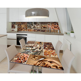 Наклейка 3Д виниловая на стол Zatarga «Ореховое ассорти» 650х1200 мм для домов, квартир, столов, кофейн, кафе