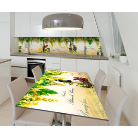 Наклейка 3Д виниловая на стол Zatarga «Завтрак в Бордо» 600х1200 мм для домов, квартир, столов, кофейн, кафе