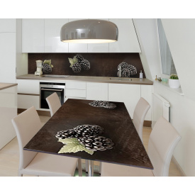Наклейка 3Д вінілова на стіл Zatarga «Ожинова історія» 600х1200 мм для будинків, квартир, столів, кав'ярень, кафе
